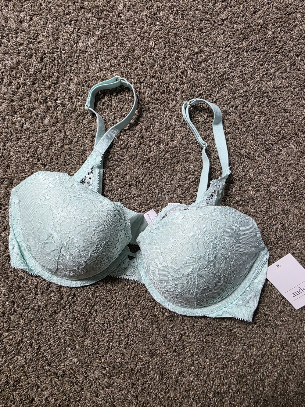 Auden Light Mint Lace Push-Up Bra